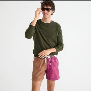 J.CREW Paisley 6 inch Swim Trunks Men's Small/Med 32-34 BNWT RETIRED $80 1 LEFT